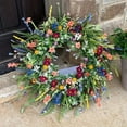 thumbnail image 4 of NAMZI Spring Wreath,15.7" Spring Wreaths for Front Door Artificial Summer Flower Wreath with Daisy and Lavender for Indoor Outdoor and Easter Celebration, 4 of 5