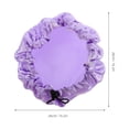 thumbnail image 2 of Miangastore 2 Pcs Bonnet de Douche Adulte Réutilisable en Satin Imperméable Adapté pour Douche et Maquillage, 2 of 8