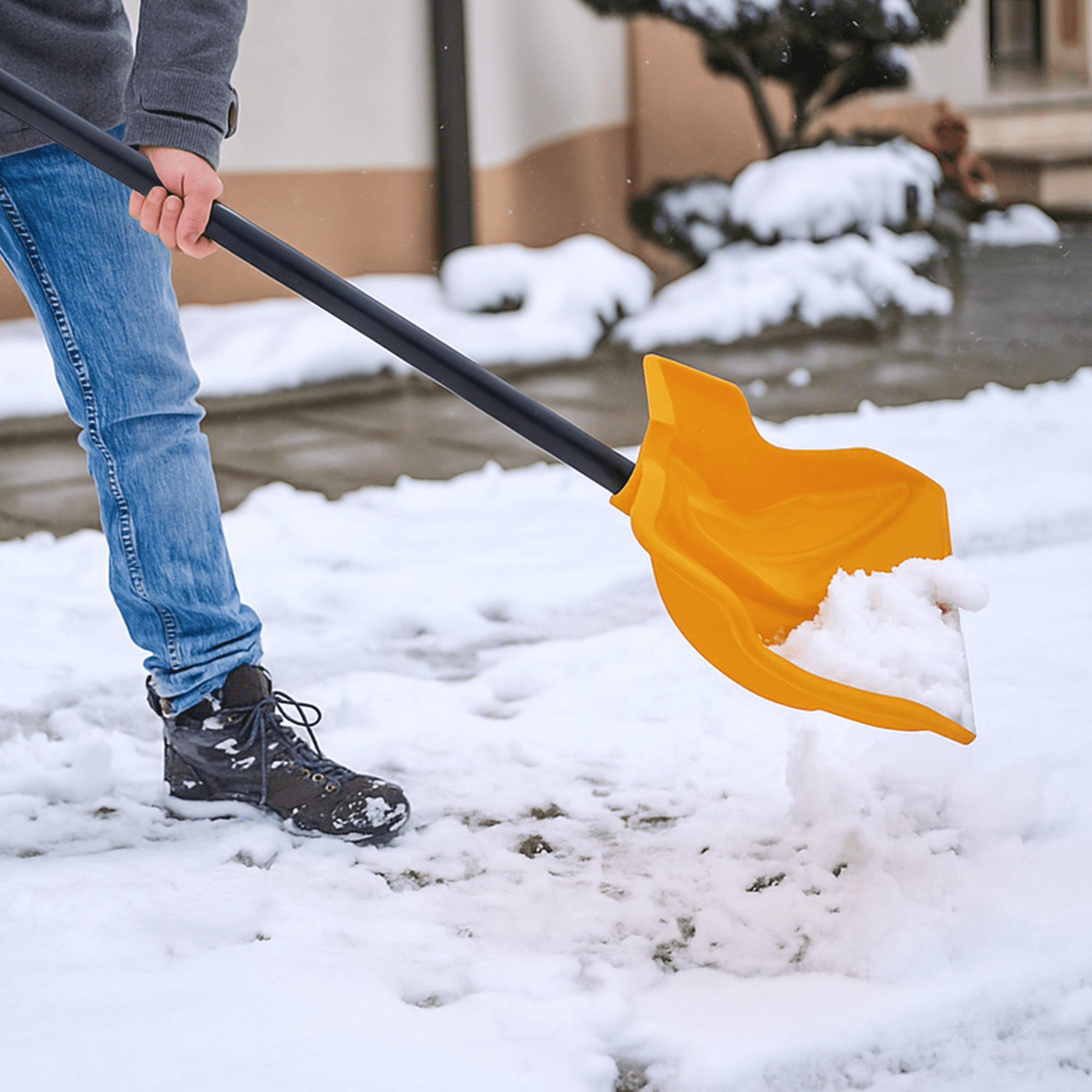 Pelle à Neige ERA Eclipse 24" à Manche Droit, Pelle à Neige Légère, Jaune PELLE 24"