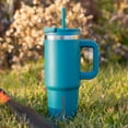 thumbnail image 6 of BJPKPK 40 oz Insulated Tumbler With Lid And Straw Stainless Steel Tumblers Cup With Handle For Women And Men,Mint, 6 of 7