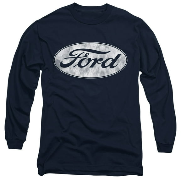 Ford Logo Unisex Adult Long-Sleeve T Shirt,Navy, Small