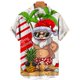 thumbnail image 1 of Camisas con gráfico navideño de Papá Noel para hombre, camisetas hawaianas Harajuku, Camiseta corta con estampado, ropa de gran tamaño para vacaciones a la moda, 2024, 1 of 4