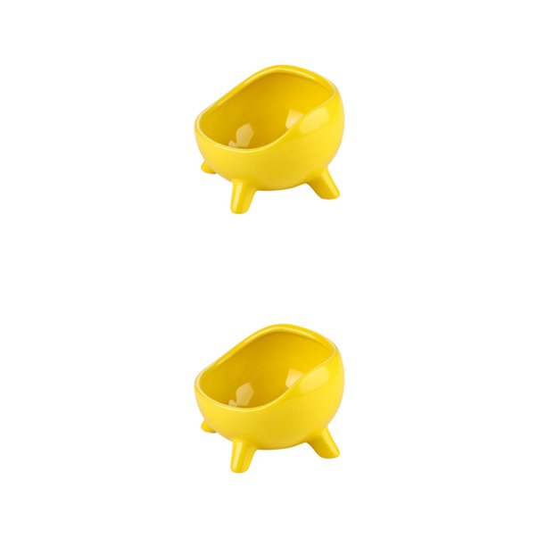 Injueey Bandeja decorativa de cerámica - Soporte de control remoto funcional y elegante para sala de estar Ahorre espacio amarillo pequeño 2Conjunto