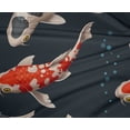 thumbnail image 4 of oneOone Polyester Lycra Dark Navy Blue Fabric Bubbles & Koi Fish Ocean Craft Projects Decor Fabric Printed By The Yard 56 Inch Wide, 4 of 4