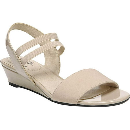 

LifeStride Womens Yolo Slip On Ankle Strap Wedge Sandals