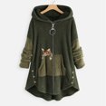 thumbnail image 1 of Puntoco Tops de abrigo con capucha de manga larga y bolsillos casuales de talla grande para mujer Puntoco Puntoco-1, 1 of 1