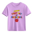 thumbnail image 2 of Girls Shirts Back To School Fashion Printed Short Sleeve Crewneck Loose Pullover Tops Clothes for Girls Size 3-10, 2 of 6