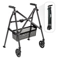 thumbnail image 1 of Andador Stander Wonder Walker Plus, ligero y plegable, con ruedas, deslizadores y bolsa, para adultos y personas mayores. Plegable y fácil de transportar, color negro mate., 1 of 5
