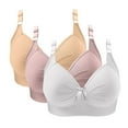 thumbnail image 2 of Wensltd 3PC Women's No Underwire Bras Full Coverage Comfy Style Summer Spring Daily Wear Adjustable Strap Bras Plus Size, 2 of 7