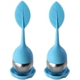 thumbnail image 4 of Infuseur/diffuseur/filtre à Thé, en Forme de Thé, 100 % Silicone de Qualité Alimentaire et Infuseur en Acier Inoxydable de Haute Qualité, Ensemble de 2, 4 of 4
