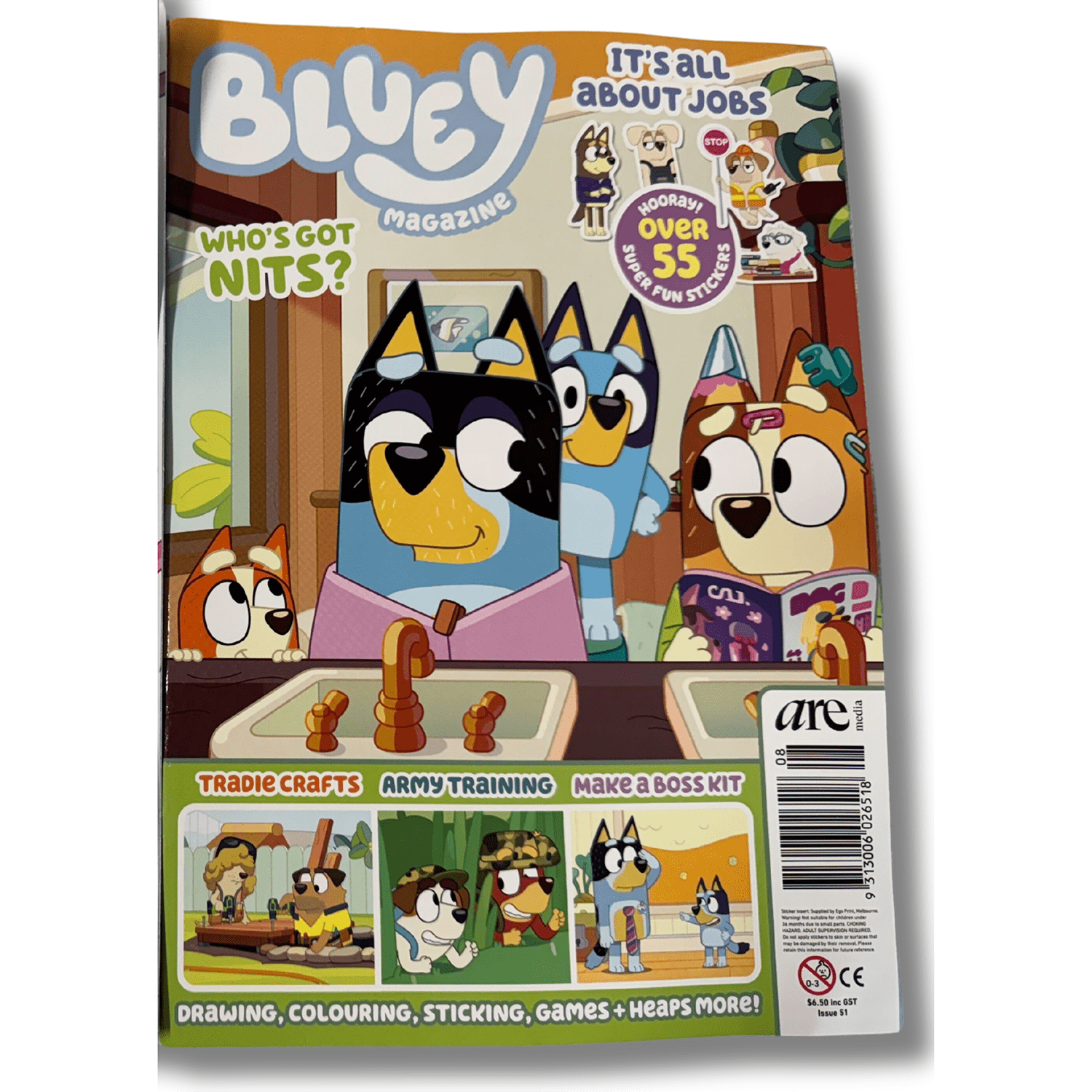 Bluey Magazine 6-Pack Bundle for Kids with Reusable Stickers – Fun Activities & Games – Ages 3+