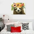 thumbnail image 4 of ARISTURING The Stupell Home Decor Collection Coachella Ready Sloth in Flower Crown Wall Plaque Art, Multi-Color, 4 of 4