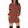 thumbnail image 2 of Christmas Dresses for Women Casual Mini Printed Pullover Sweatshirts Dress with Pockets Christmas Gifts for Women, 2 of 6