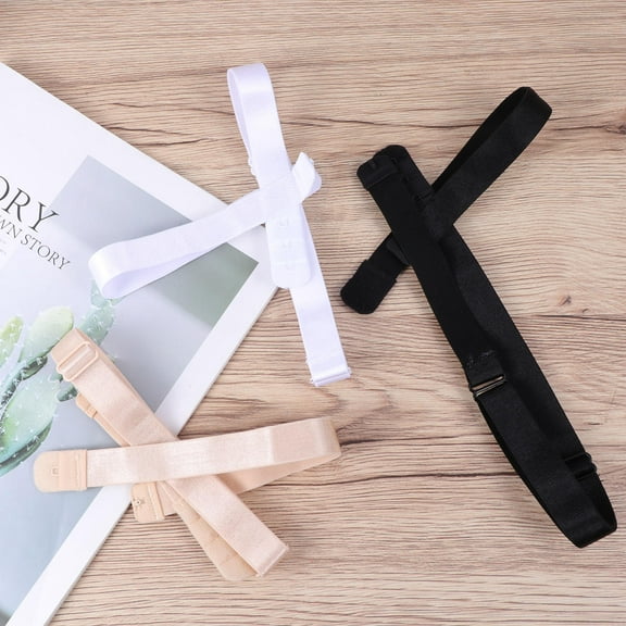 SASABAXI 3Pcs Low Back Bra Converter Strap Black Polyester Cotton for Low Back Tops