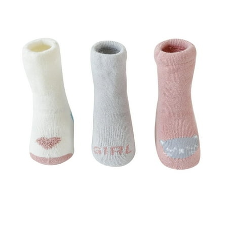 

Socks For Kids Baby Infants Toddlers Girls Mid Calf Length Socks 3 Pair Antislip Long Stockings Ruffled School Socks First Walkers