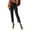 Black, variant on Bigersell Stretch Warm Jeggings for Women Full Length Fashion Women Solid Pockets Drawstring Casual High Waist Leather Long Pants Ladies Denim Jeggings