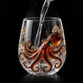 thumbnail image 5 of Nautical Stemless Wine Glass Large Capacity Clear Tumbler Cup Drinkware for Beach Party Home Bar Essential Gift Idea, 5 of 7
