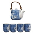 thumbnail image 4 of China Winter Lucky Bamboo Design Porcelain Blue 20oz Tea Pot and 4 Cups Set, 4 of 7
