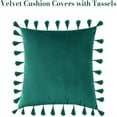 thumbnail image 6 of 2 Pcs Velvet Throw Pillow Case with Tassels, Boho Throw Pillow Cover Decor Cushion Covers, 6 of 8