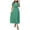 Green, variant on Kureaily Women's Flower Summer Dress V Neck Short Sleeved Belt Pleated Hem A Shaped Bohemian Dress Features: