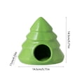 thumbnail image 4 of Qocolcyl Green Ceramic Christmas Tree Hamster House, Pinaster Shaped Small Pet Hideout Bed, Breathable Cooling Habitat For Hamsters, Gerbils And Small Rodents, 4 of 7