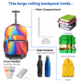 thumbnail image 6 of J World Unisex Sunrise 18" Rolling Backpack For School And Travel, Heat, 6 of 7