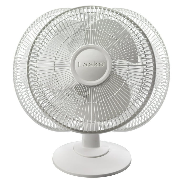 Lasko 12 3-Speed Oscillating Table Fan with Tilt-Back, 2012, White -  Walmart.com