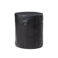 thumbnail image 2 of VENTOPYR 2-Piece Set Painted Black Concrete End Table,Faux Wood Tree-Trunk Stool, 2 of 7