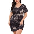 thumbnail image 2 of Lxkfashion Sale 2025 Under $15 Nightgowns for Women Cotton Night Shirts Short Sleeve Night Gown Dress Casual Pajamas Soft Sleepwear, 2 of 8