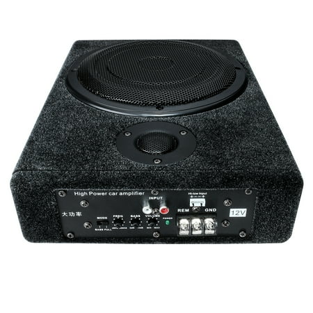 8'' 600 Watt 4Ω Under-Seat Car Audio Subwoofer Power Bass ... walmart canada amp wiring kit 