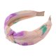 thumbnail image 5 of Accesorios Únicos 1 Pc Diadema de Nudo Arrugado Impresa Exquisita Rosa Púrpura Verde, 5 of 6