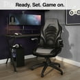 thumbnail image 5 of MyOfficeInnovations Gaming Chair Black and Grey 2829477, 5 of 7