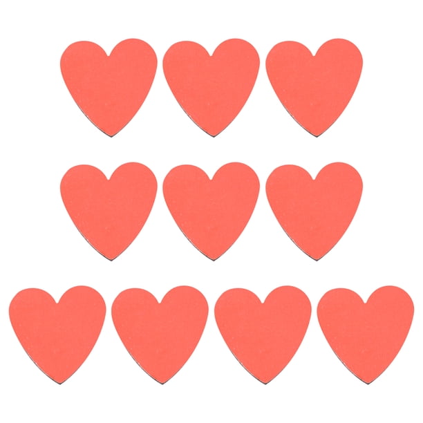 EeaseMX 10 pegatinas magnéticas de 30 x 2,2 mm con forma de corazón, para nevera, juguetes para niños (rojo)