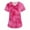 Pink, variant on Valentine's Day Scrubs Top for Women Cute Heart Print Short Sleeve Nurse Working Uniforms Valentine's Day Cartoon Pattern Scrub Tops with Pockets