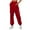 A-Red101, variant on Bibifish Women's Pants Fleece Lined Cargo Sweatpants Elastic Waist Soft Cozy Fall Winter Loose Fit Loungewear Pants With Side Pocket