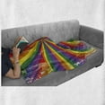 thumbnail image 6 of Pride Soft Flannel Fleece Throw Blanket, Radial Vintage Style Scratched Backdrop for Homosexual Gay Lesbian Couples Print, Cozy Plush for Indoor and Outdoor Use, 50" x 70", Multicolor, by Ambesonne, 6 of 6