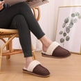 thumbnail image 4 of Litfun Women's Fuzzy Memory Foam Slippers Warm Comfy Winter House Shoes, Coffee, Size 7-7.5, 4 of 8