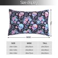 thumbnail image 2 of Naloa cool Skull flower Pillow Covers, Throw Pillow Case Cushion Covers,Cushion for Bedroom,Couch,Home-20"x30", 2 of 6