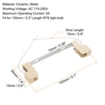 thumbnail image 2 of Uxcell 135mm R7S Socket Double End Lamp Holder Bulb Base Connector Silver Tone White 2 Pack, 2 of 4