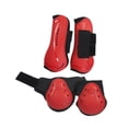 thumbnail image 4 of 4 protectores de tendón para caballos, protectores de menudillo delanteros abiertos, equipo de entrenamiento, suministros equinos transpirables, M, 4 of 8