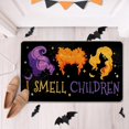 thumbnail image 2 of Halloween I Smell Children Decorative Front Door Mat, Sanderson Sisters Witches Hocus Pocus Doormat Indoor Outdoor Floor Entryway Rug, Funny Holiday Home Kitchen Decoration 17x30 Inch, 2 of 6