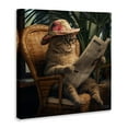 thumbnail image 4 of Stupell Industries Funny Cat & Newspaper Animals Painting Wrapped Canvas Art Print Wall Art, 17 x 17, 4 of 8