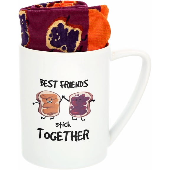 Pavilion Gift Company - Stick Together - 18 oz Mug and Sock Set