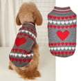 thumbnail image 2 of 1 Piece of Dog Knitted Sweater Dog Heart Sweater Warm Pet Dog Clothes Winter Doggie Outfits for Small Puppy Cat Pets, 2 of 8