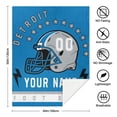 thumbnail image 4 of Detroit Custom Throw Blanket 40 * 50, Throw Blankets Printed with Any Name and Number for Men Women, Personalized Football Gifts for Fans, 4 of 5