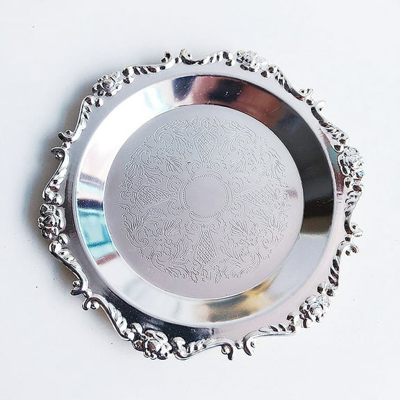 Uonlytech Jewelry Storage Tray Round Desktop Organizer for Jewelry and Food