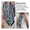 thumbnail image 4 of Large Square Fashion Scarves Women's Hair Wrapping Scarfs Night Sleeping Headscarf - White, 4 of 5