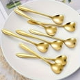 thumbnail image 6 of GENNISSY Cooking Spoons Stainless Steel Creative Love Gold Dessert Coffee Spoon Gift Spoon, 6 of 8