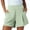 21# Green, variant on Womens Dress Shorts Pull on High Waisted Trouser Summer Business Womens Dressy Casual Pleated Wide Leg Ladies Shorts White S