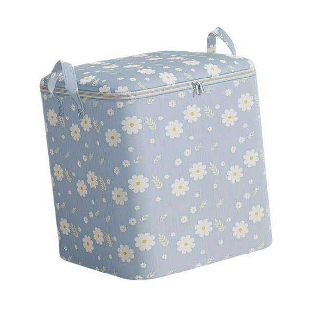 jifeng Clothes Storage Bag Portable Foldable Heavy Duty Comforter Organizer Storage 150L Blue